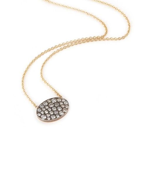 Sylva & Cie White 18K Oval Ten Table Diamond Necklace