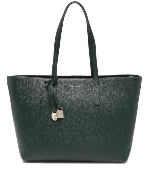 Aspinal Black Charm-Detail Tote Bag