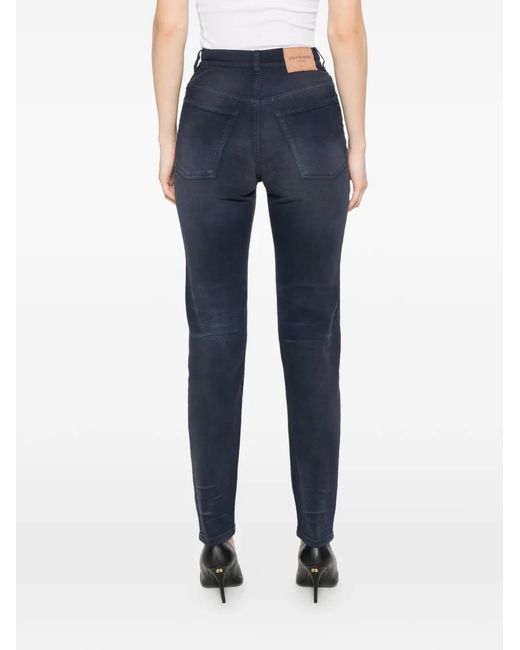 Balenciaga Blue Front Pockets Denim Jeans