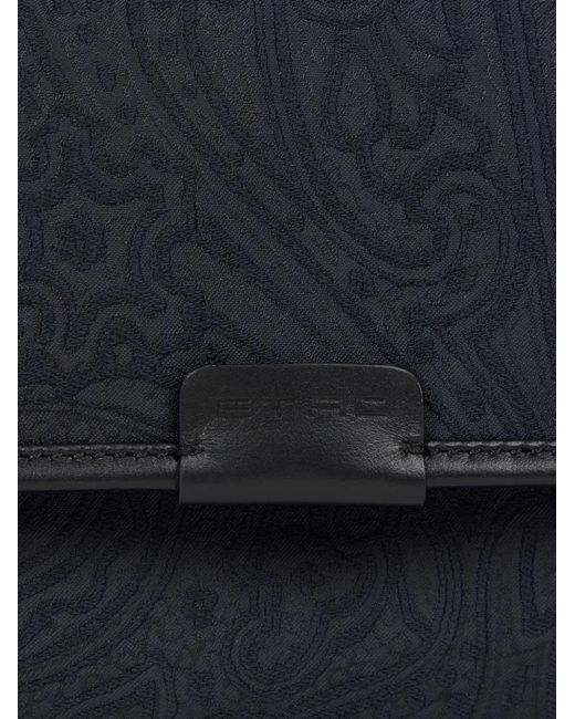 Etro Black Small Nylon Jacquard Camera Case for men