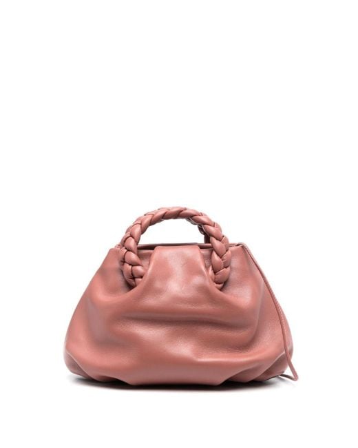 Hereu - Dusty Rose Leather Bombon Crossbody Bag