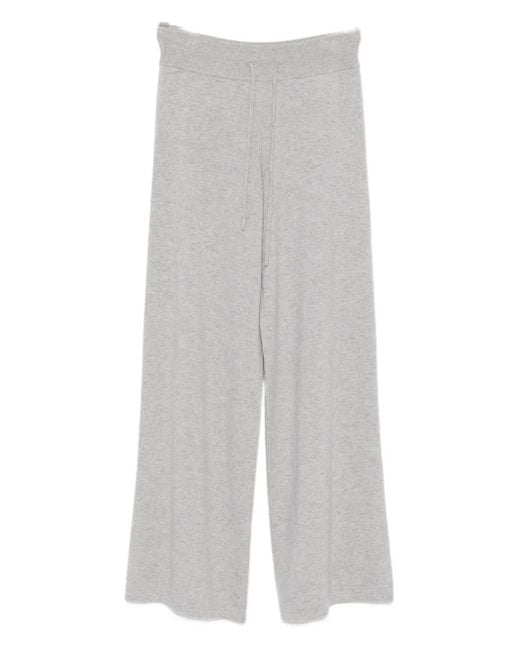 Lisa Yang Gray Drawstring-Waist Track Pants