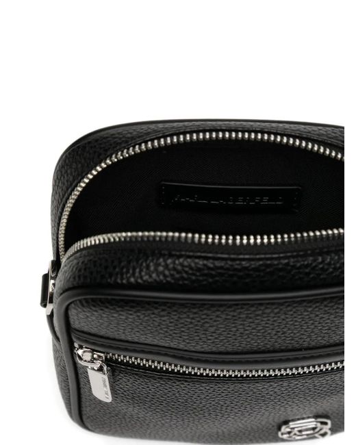 Borsa A Tracolla Ikon di Karl Lagerfeld in Black da Uomo