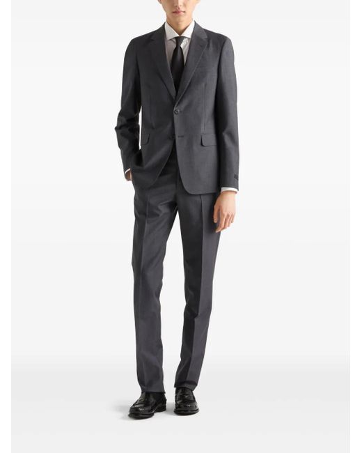Prada Black Single-Breasted Suit for men
