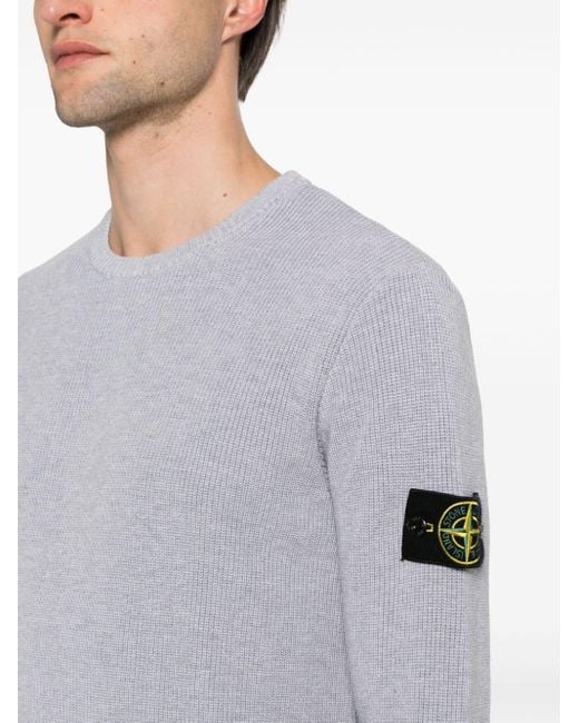 Pull à motif Compass signature Stone Island pour homme en coloris Blue