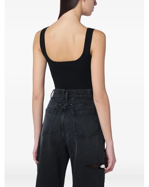 Entire studios Black Square-Neck Top