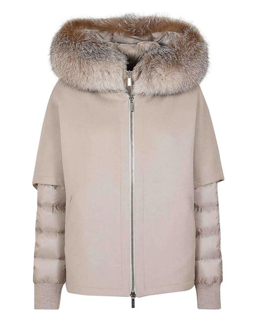 Chaqueta Pegaso Con Capucha Moorer de color Gray