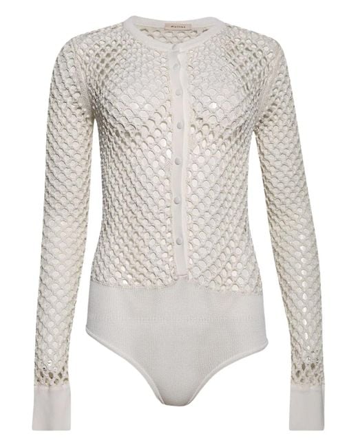 DIOTIMA White Zora Crochet Bodysuit