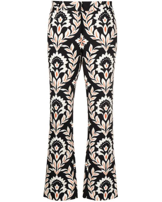 Pantalones capri con estampado floral LaDoubleJ de color Black