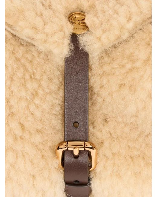 Etro Natural Small Shearling Pony Bag