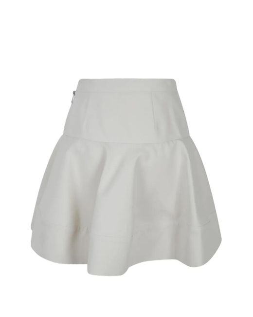 Vivetta White Float-Bottom Mini Skirt