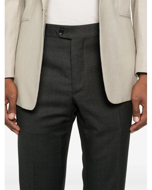 Billionaire Gray Virgin Wool Trousers for men