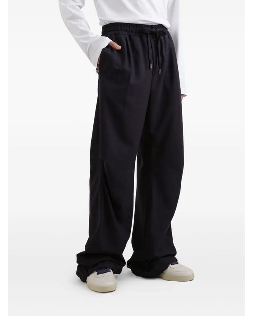 Dolce & Gabbana Blue Glen Plaid Virgin Wool Trousers for men