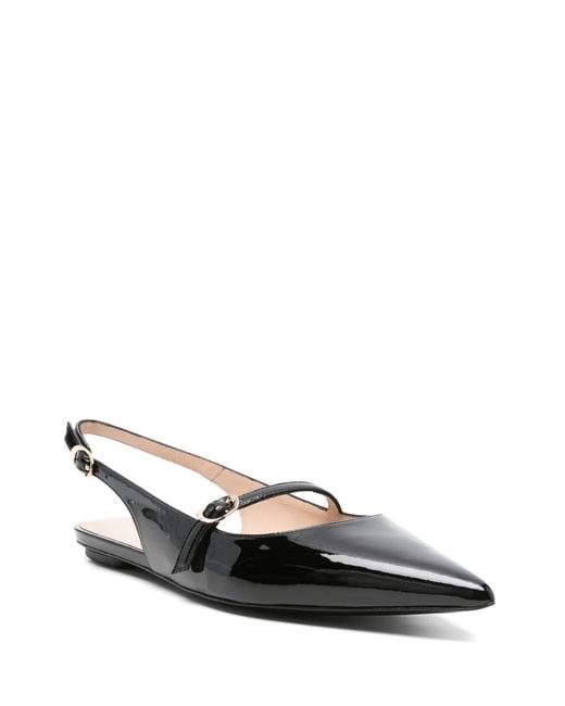 Stuart Weitzman Black Emilia Flat Pumps
