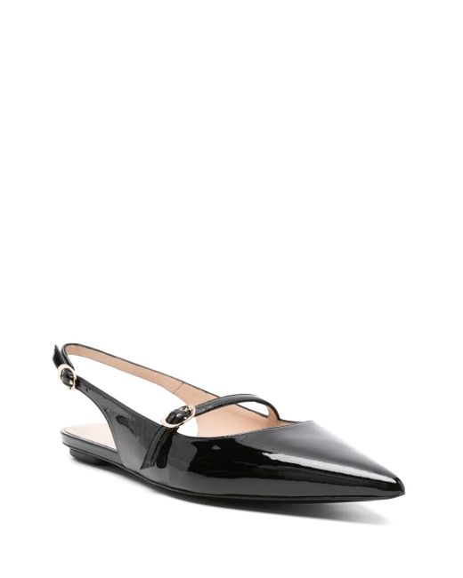 Stuart Weitzman Black Emilia Flat Pumps