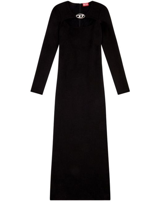 DIESEL Black D-Ams Kleid mit Logo-Schild