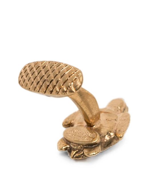 Roberto Cavalli Metallic Turtle-Motif Cufflinks for men