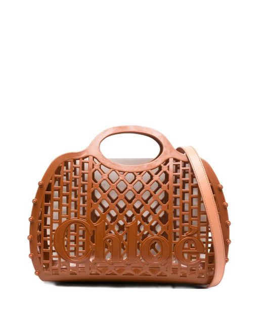 Chloé Brown Chloã Chloã Cage Tote Bag