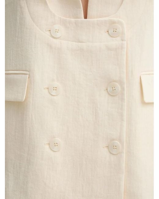 Munthe Natural Firoz Double-Breasted Blazer