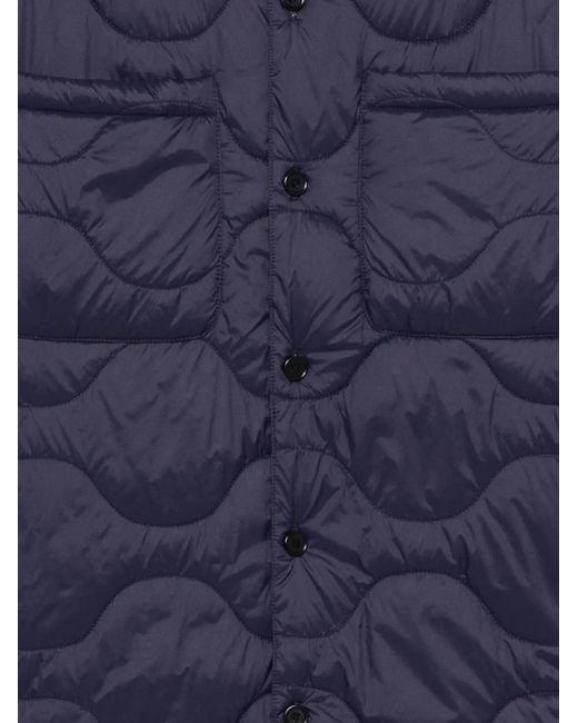 Paul Smith Blue Quilted Packable Buttoned Jacket for men