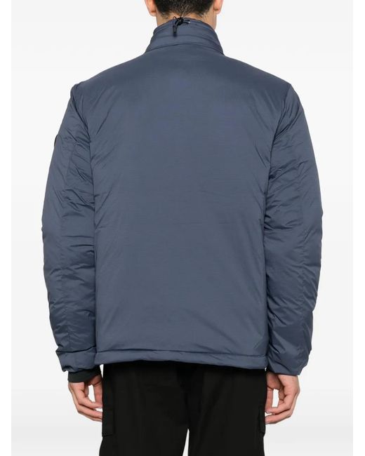 Canada Goose Blue Lodge Quilted Logo-Patch Jacket for men