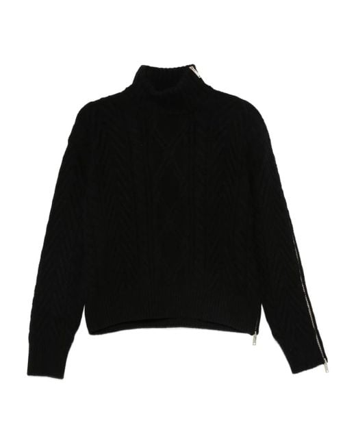 Semicouture Black Strick mit Reißverschlussdetail