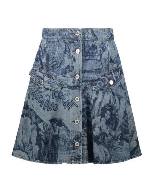 Moschino グラフィック スカート Blue