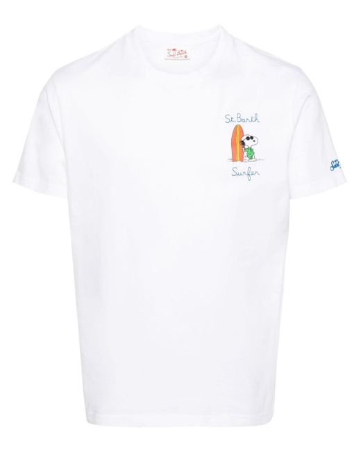 Mc2 Saint Barth White X Snoopy Peanutstm Cotton T-shirt for men