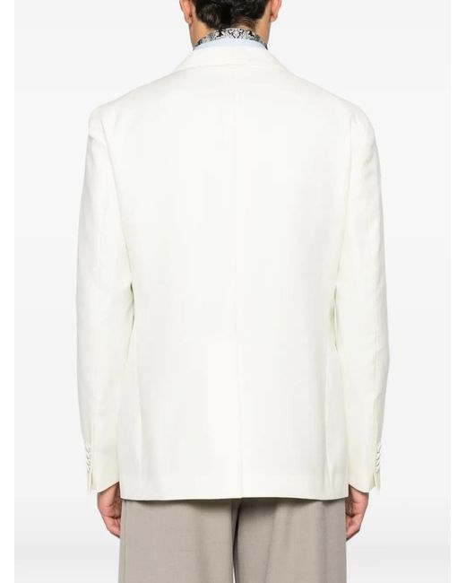 Tagliatore White Shawl-Lapel Single-Breasted Suit for men