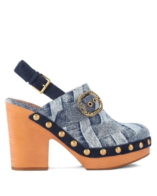 Kurt Geiger Mayfair 105mm デニムミュール Blue