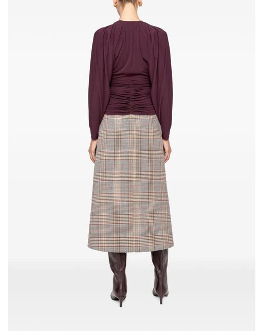 Top Drapeado Nissa de color Purple