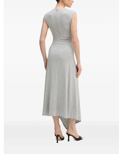 Guess Gray Robe Asymétrique À Rayures