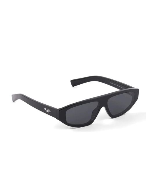 Prada Black Geometric-Frame Sunglasses for men