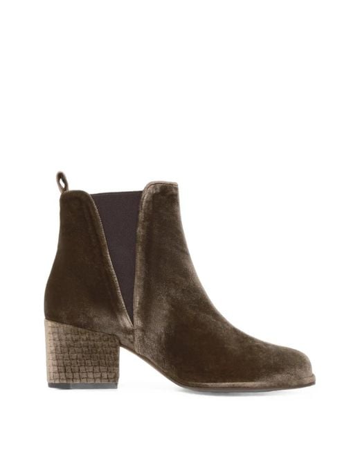 Castaner Brown Neandra Velvet Ankle Boots