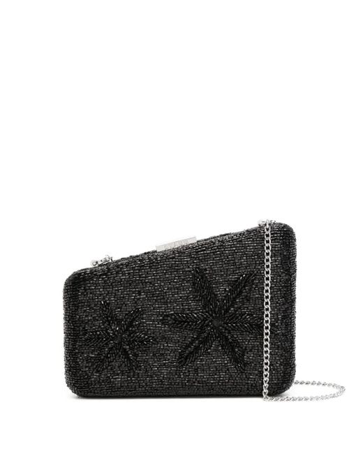 Staud Black Carmella Beaded Clutch Bag