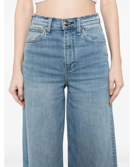 Rag & Bone Blue Wide-Leg Jeans