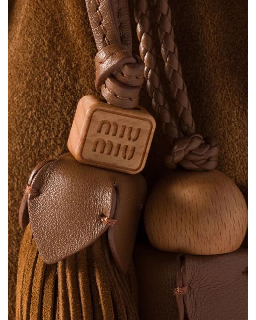 Miu Miu Brown Borse Camoscio