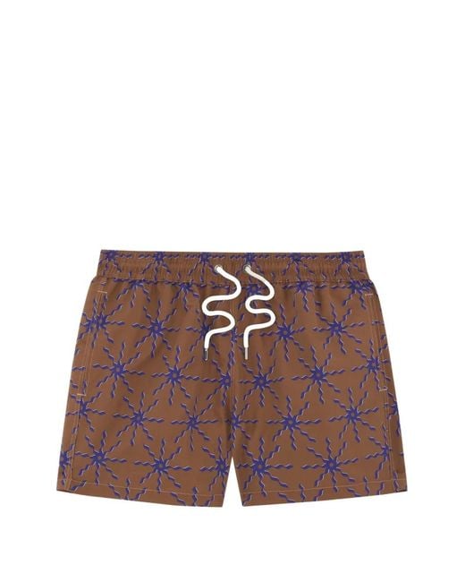 Frescobol Carioca Purple Rio Graphic-Print Swim Shorts for men