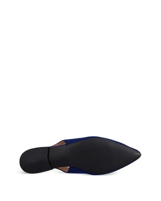 Love Moschino Blue Logo-Print Slingback Pumps