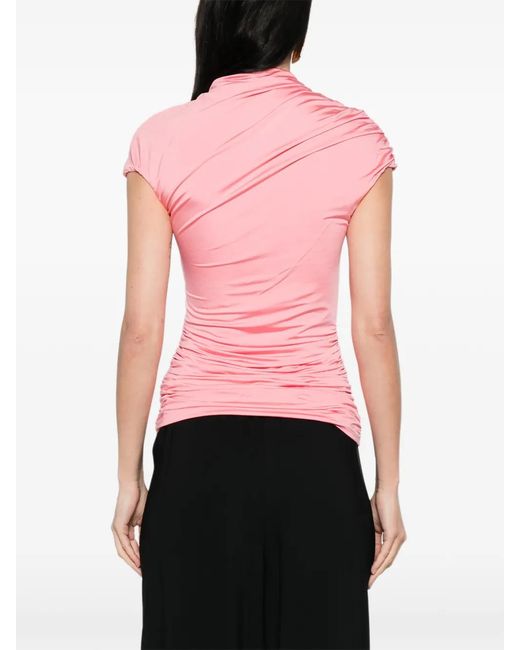 Self-Portrait Pink Draped Top