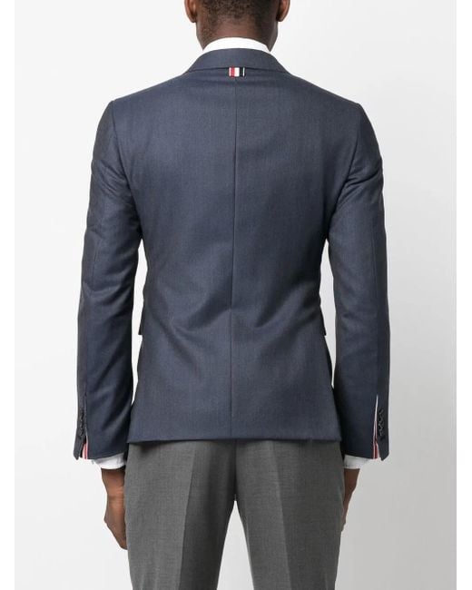 Thom Browne Blue Single-Breasted Button Blazer for men