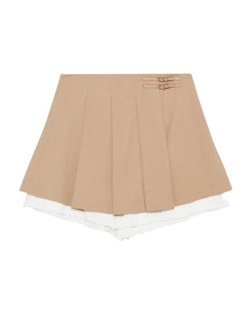 Jonathan Simkhai Natural Suzie Pleated Skorts