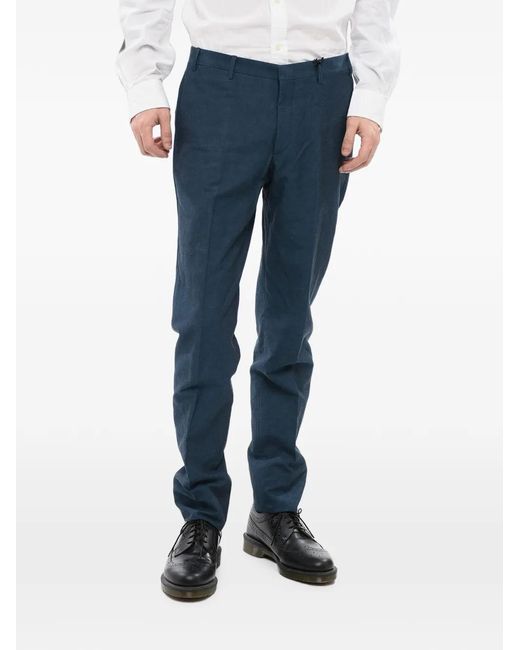 Corneliani Blue Regular-Fit Tailored Trousers for men