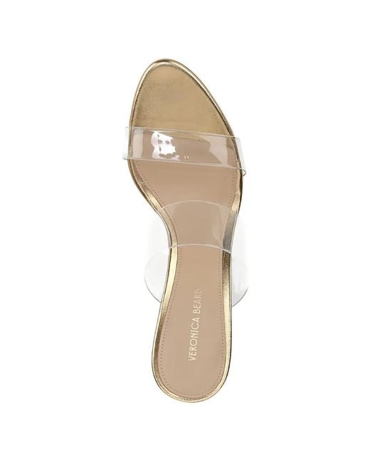 Veronica Beard White Asha Transparent-Strap Sandals
