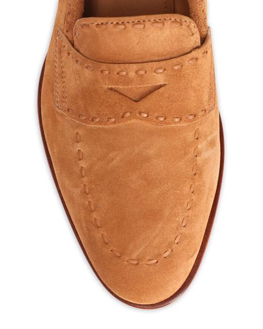 Santoni Pink Marlene Suede Loafers