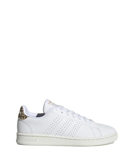 Adidas White Perforated Animal Print Sneakers