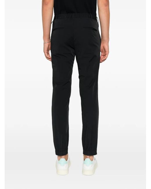 Incotex Black Elasticated-Waistband Trousers for men
