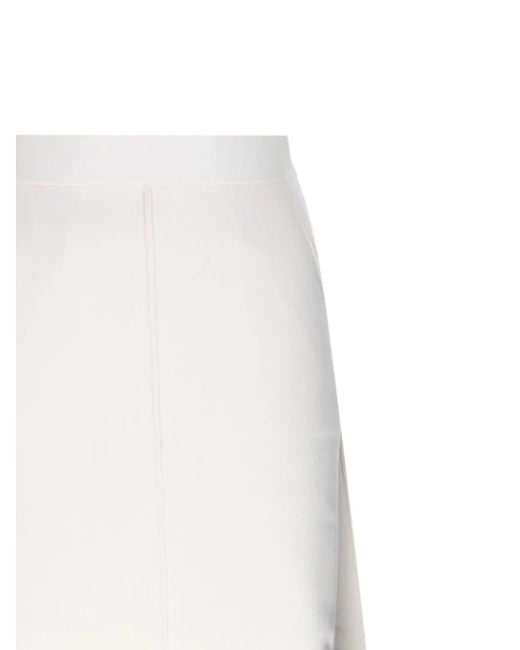 Max Mara White Midirock Mit Asymmetrischem Saum