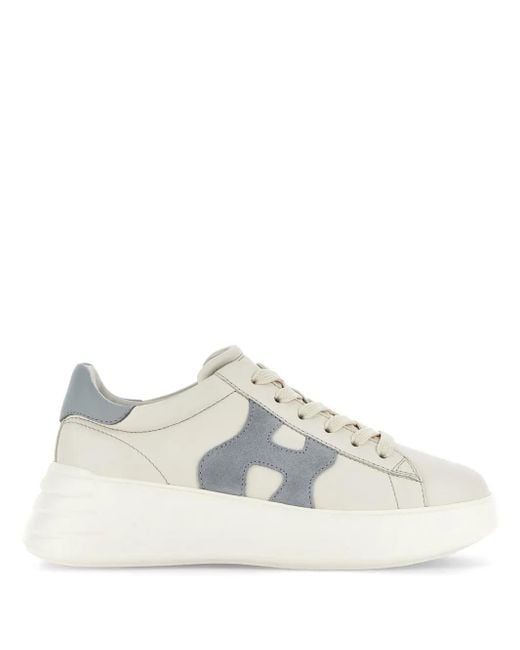 Hogan White Rebel Leather Sneakers