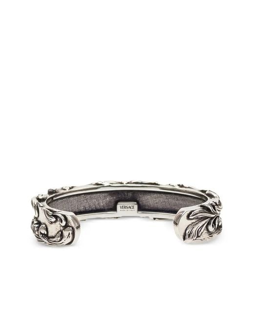 Versace Metallic Floral Bracelet for men